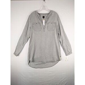Jag Womens Medium Gray Noah Tunic Long Sleeve Tencel NWT